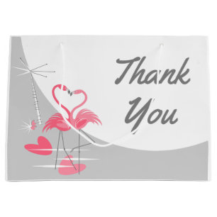 Flamingo Love Large Moon Thank You large Gift Bag