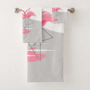 Flamingo Love Large Moon towel set