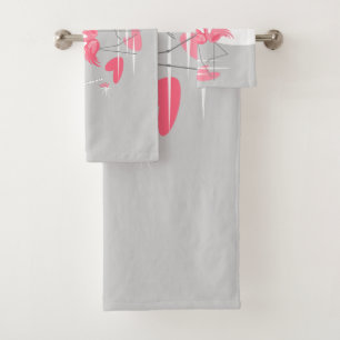 Flamingo Love Large Moon towel set horizontal