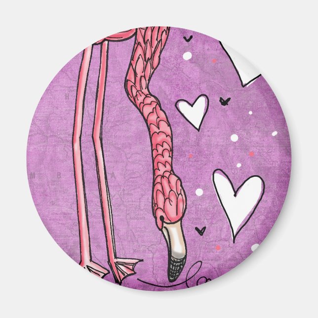 flamingo love magnet (Front)