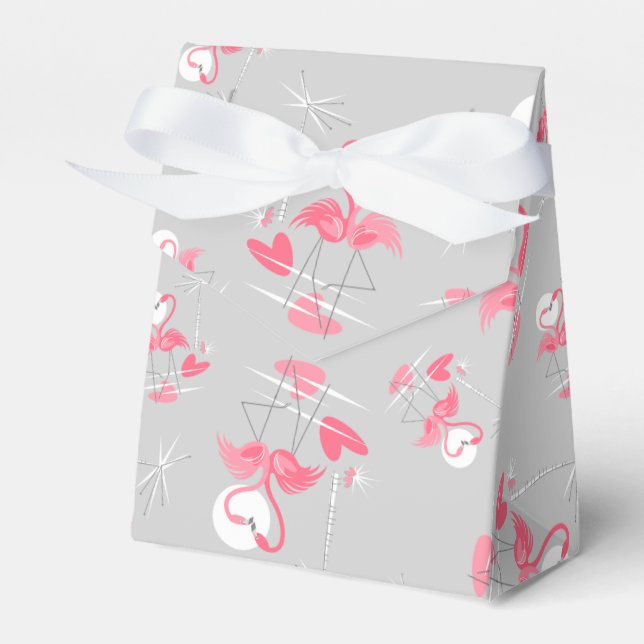 Flamingo Love Multi favour box (Front Side)
