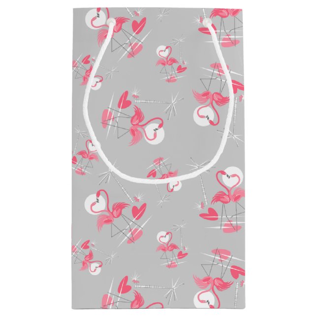 Flamingo Love Multi gift bag small (Back)