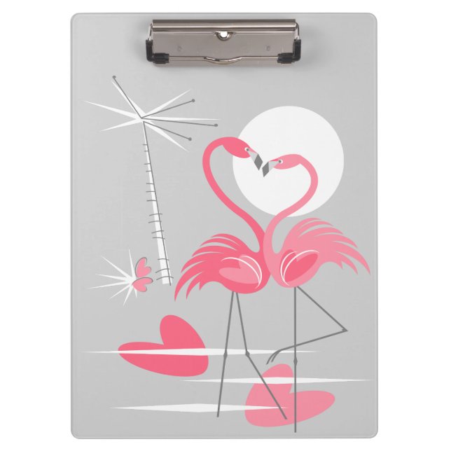 Flamingo Love Name clipboard (Front)