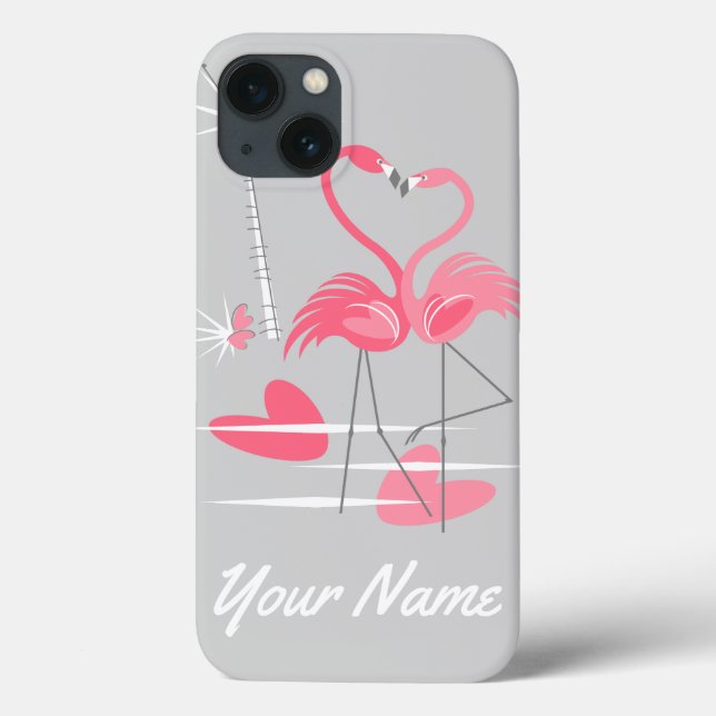 Flamingo Love Name IPad Mini case (Back)