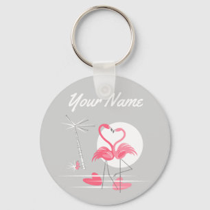 Flamingo Love Name keychain basic