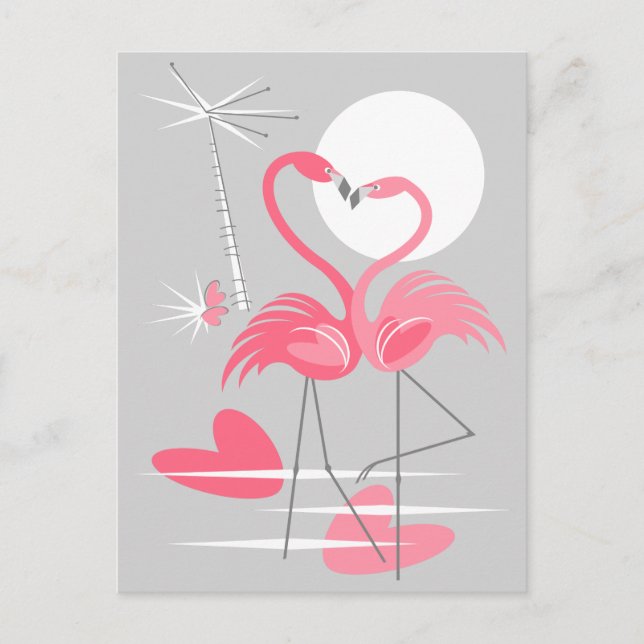 Flamingo Love postcard (Front)