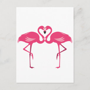Flamingo Love Postcard
