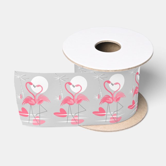 Flamingo Love ribbon satin (Spool)