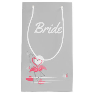 Flamingo Love Side Bride small Gift Bag
