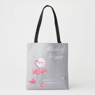 Flamingo Love Side Maid of Honour tote bag
