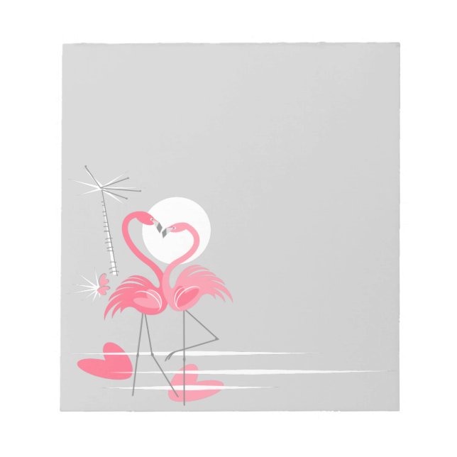 Flamingo Love Side notepad (Front)