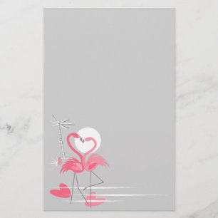 Flamingo Love Side stationery