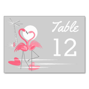 Flamingo Love Side table card landscape