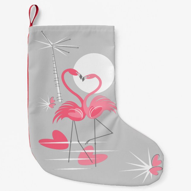 Flamingo Love stocking one-sided (Front)