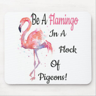 flamingo love  t -shirt mouse pad