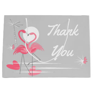 Flamingo Love Thank You gift bag large