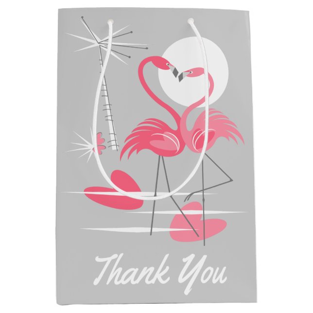 Flamingo Love Thank You gift bag medium (Front)