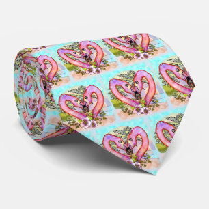 Flamingo Love  Tie