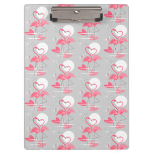 Flamingo Love Tiled clipboard