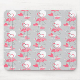 Flamingo Love Tiled mousepad horizontal