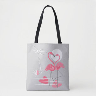 Flamingo Love tote bag