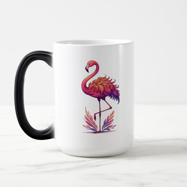 Flamingo lover Large Morphing Magic Mug (Left)