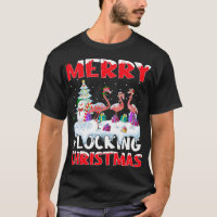Flamingo Lover Xmas Gift Merry Flocking Christmas 