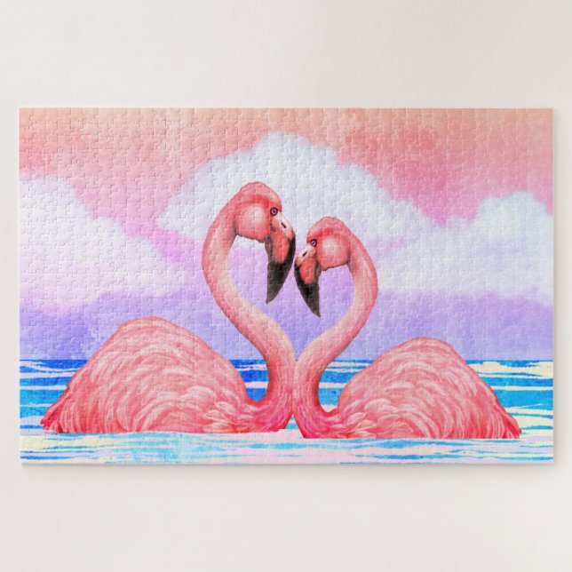 Flamingo Lovers Jigsaw Puzzle (Horizontal)