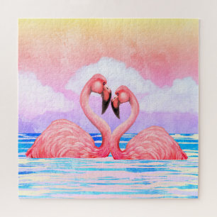 Flamingo Lovers Jigsaw Puzzle