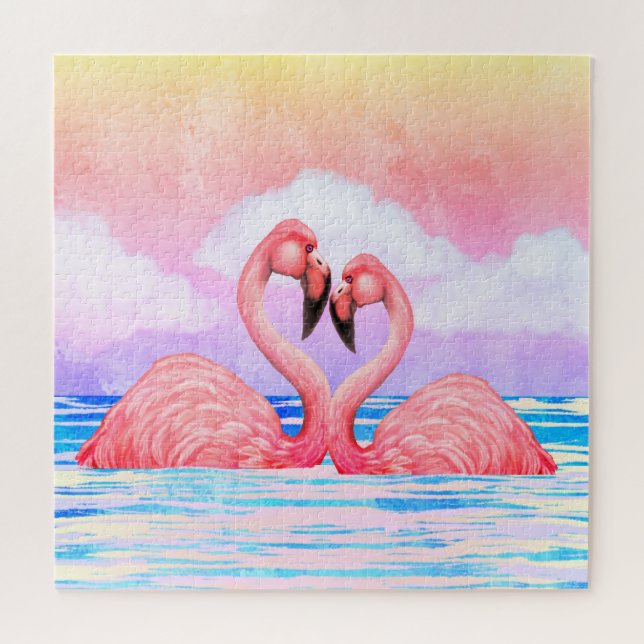 Flamingo Lovers Jigsaw Puzzle (Horizontal)