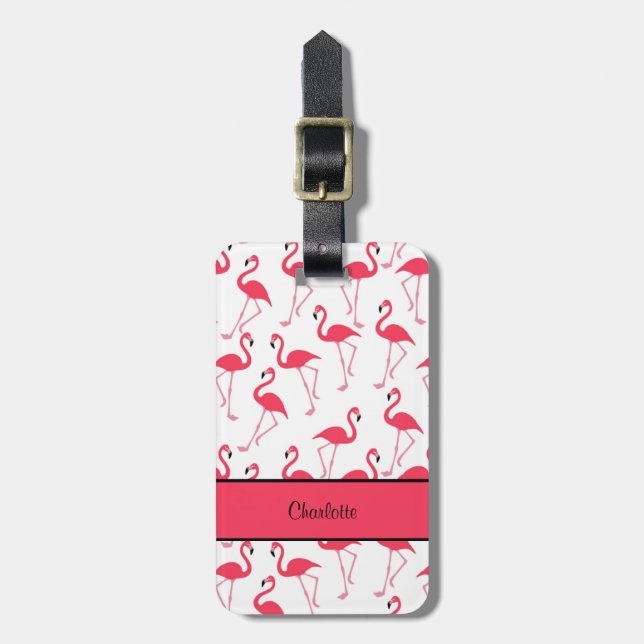 Flamingo Luggage Tag (Front Vertical)