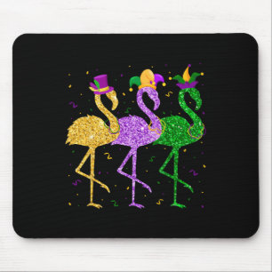 Flamingo Mardi Gras Funny Mask Beads Carnival Part Mouse Pad