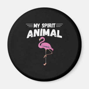 Flamingo Men Women Kids My Spirit Animal Magnet