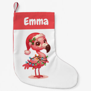 Flamingo Merry Christmas Winter Animals Flamingos Small Christmas Stocking