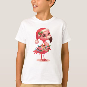 Flamingo Merry Christmas Winter Animals Flamingos T-Shirt