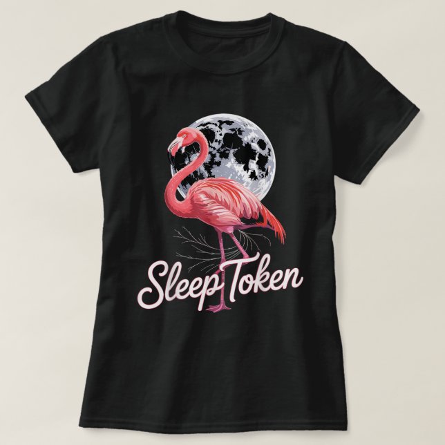 Flamingo Moon Vibes | Sleep Token Inspired Art T-Shirt (Design Front)
