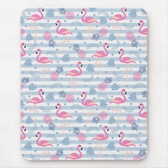 Flamingo Mousepad - Pink & Blue (Front)