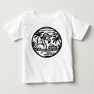 Flamingo Music Paradise - Vibrant Tropical Art Baby T-Shirt