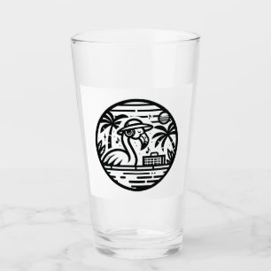 Flamingo Music Paradise - Vibrant Tropical Art Glass