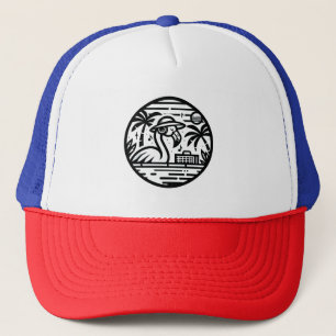 Flamingo Music Paradise - Vibrant Tropical Art Trucker Hat