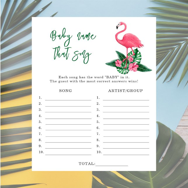 Flamingo - Name that song baby shower game (Creator Uploaded)