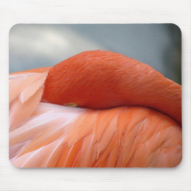 Flamingo Napping Mouse Pad (Front)