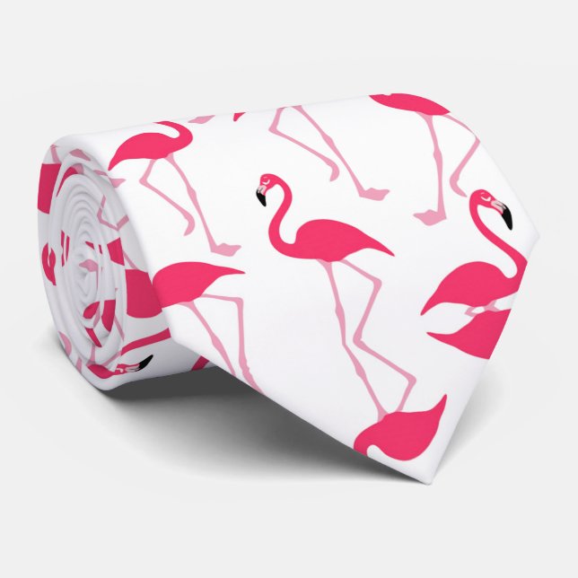 Flamingo Neck Tie (Rolled)
