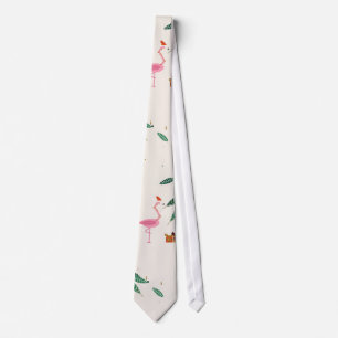 Flamingo Noël Christmas Tie Cream