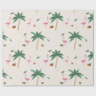 Flamingo Noël Christmas Wrapping Paper Cream