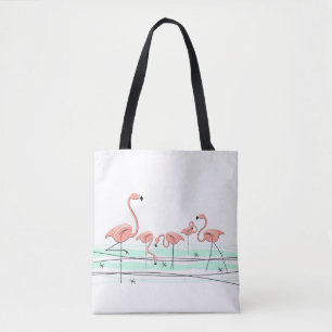 Flamingo Ocean Group all over tote Bag