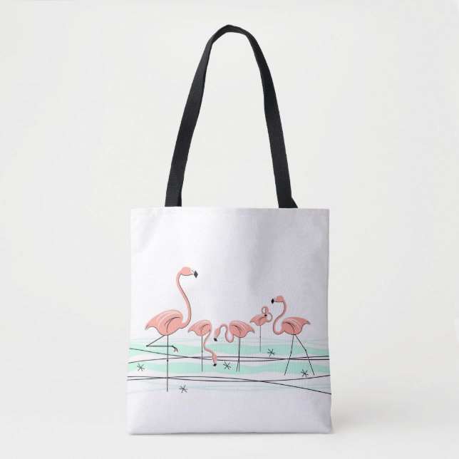 Flamingo Ocean Group all over tote Bag (Front)