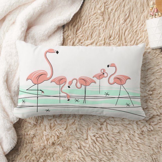 Flamingo Ocean Group striped back lumbar Cushion (Blanket)