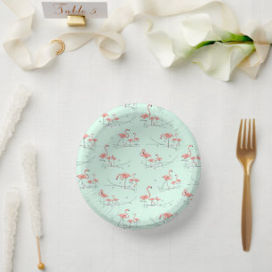 Flamingo Ocean Multi Paper Plate