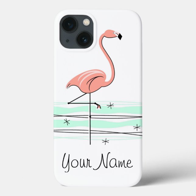 Flamingo Ocean 'Name' iPad Mini case (Back)